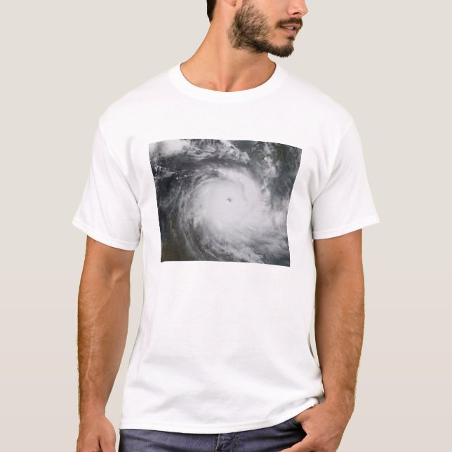 T-shirt Le cyclone Monica dans l'océan Pacifique Sud (Devant)