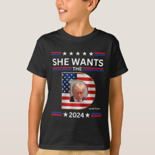 T-shirt Le D Donald Trump veut l'élection présidentielle d