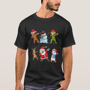 T-shirt Le Dabbing Dabbing Père Noël Collecte Joyeux Noël