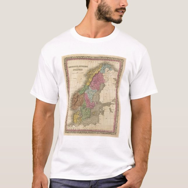 T-shirt Le Danemark, Suède, Norvège (Devant)
