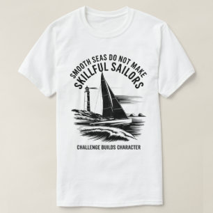 T-shirt Le défi de devis nautique construit un caractère