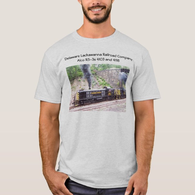 T-shirt Le Delaware Lackawanna Railroad Company Alco RS-3s (Devant)
