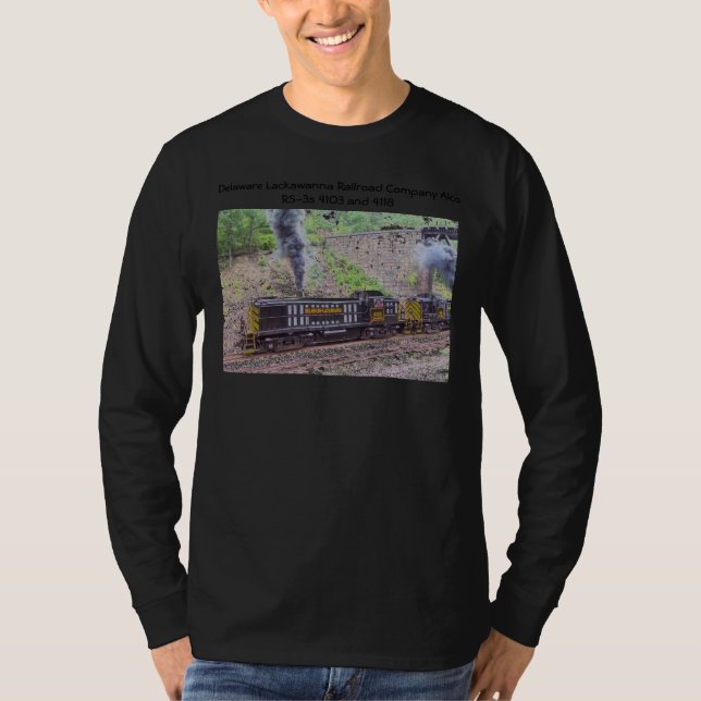 T-shirt Le Delaware Lackawanna Railroad Company Alco RS-3s (Devant)