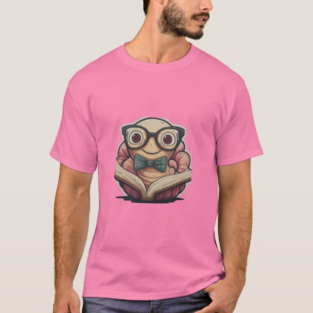 T-shirt Le délice du ver de livre (Devant)