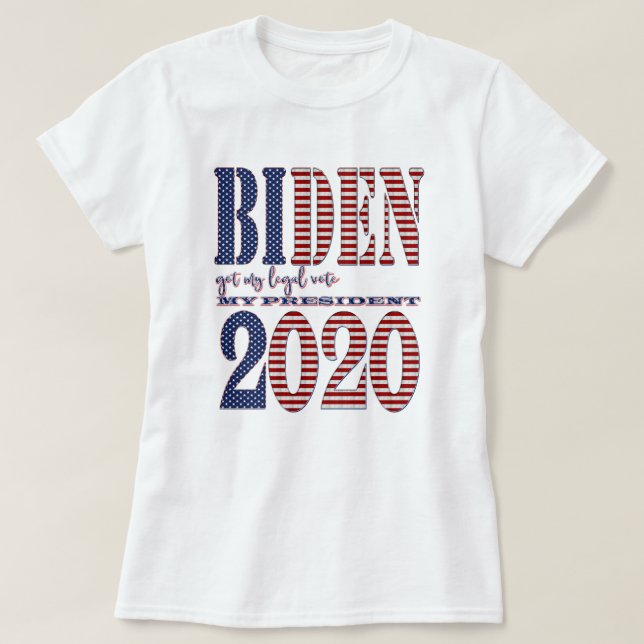 T-shirt Le démocrate Joe Biden 2020 a obtenu mon vote léga (Design devant)