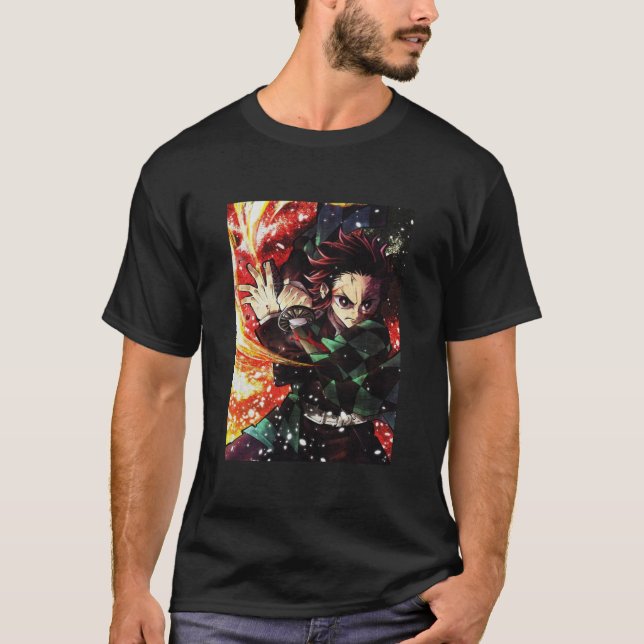 T-shirt Le démon Kimetsu no yaiba - Tanjiro Kamado Cla (Devant)