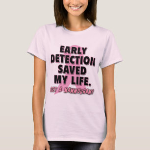 T-shirt Le dépistage précoce sauve la conception de canc