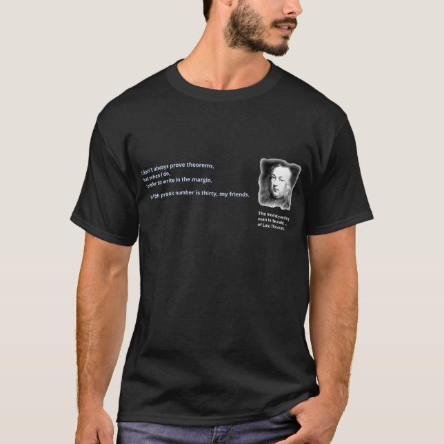 T-shirt Le dernier théorème de Pierre de Fermat (Devant)
