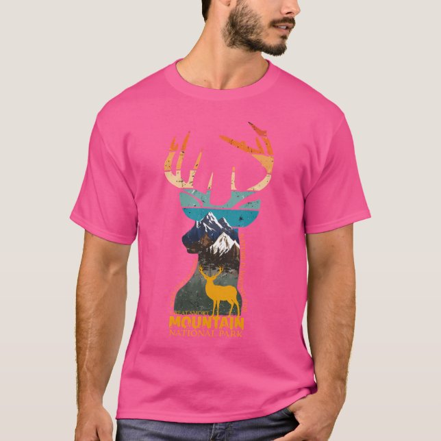T-shirt Le design des Great Smoky Mountains (Devant)
