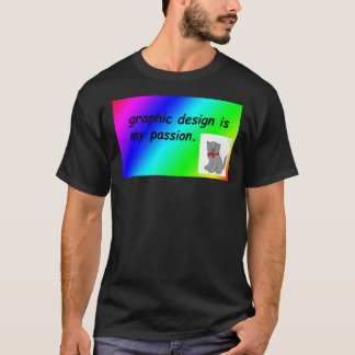 T-shirt Le design graphique est ma passion rainbow comic s