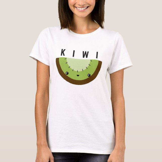 T-shirt Le dessus Slouchy des femmes du kiwi | de Kawaii | (Devant)