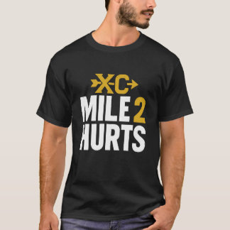 T-shirt Le deuxième mile fait mal Course à pied drôle