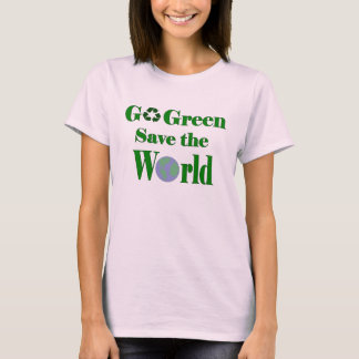 T-shirt Le devenez écolo sauve le monde