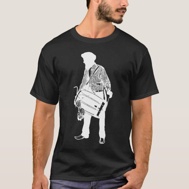 T-shirt Le Dholi - blanc sur le noir (Devant)