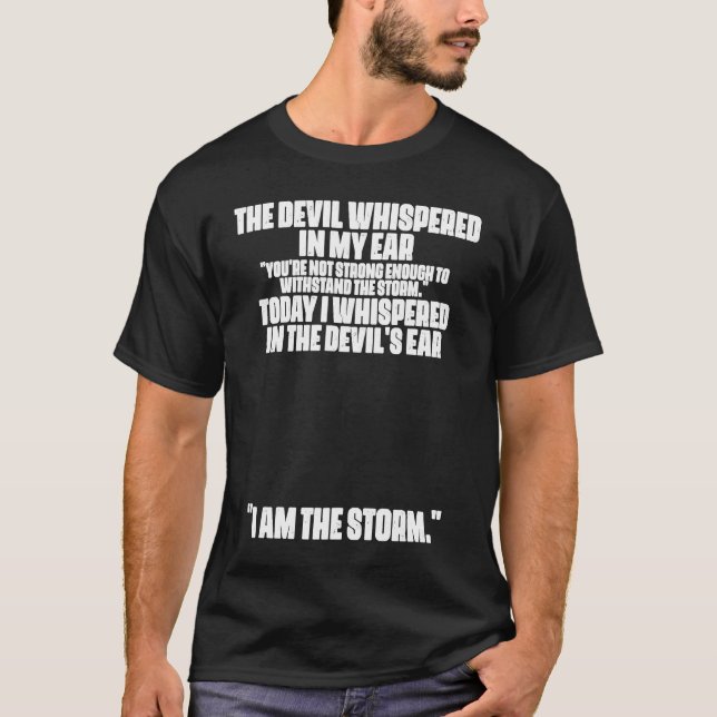T-shirt Le Diable A Fouillé Dans Ma Citation Du Diable Ore (Devant)