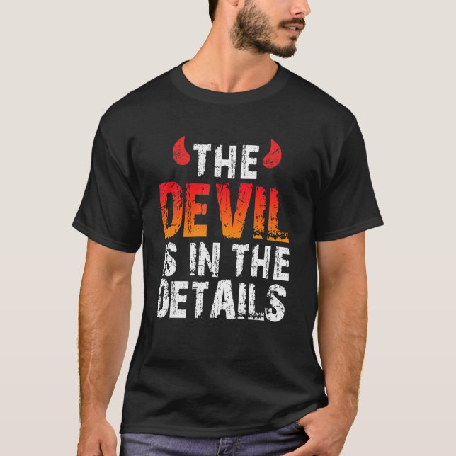 T-shirt Le Diable Est En Détail Satan Devil (Devant)