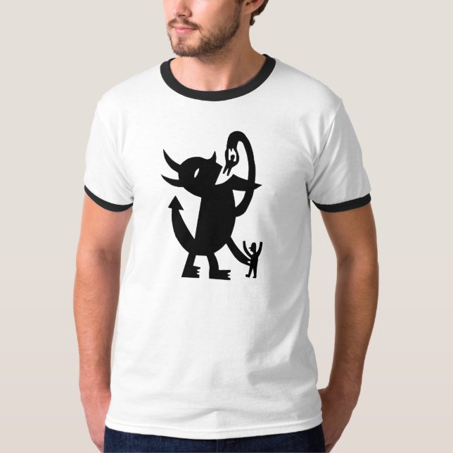 T-shirt Le diable et deux amis (Devant)