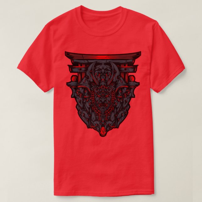 T-shirt Le diable japonais Oni Demon Samurai Cosplay Ninja (Design devant)