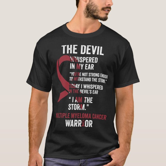 T-shirt Le diable - Le soutien de la sensibilisation au ca (Devant)