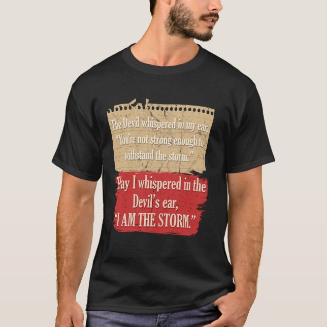 T-shirt Le diable m'a chuchoté à l'oreille Citation du dia (Devant)