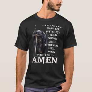 T-shirt Le Diable M'A Vu Avec Ma Tête En Bas Et A Pensé Qu