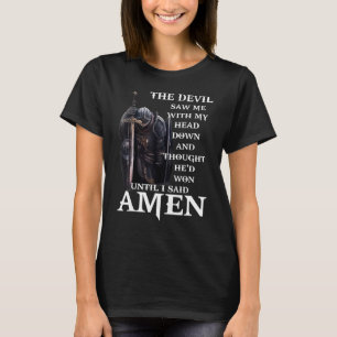 T-shirt Le Diable M'A Vu Avec Ma Tête En Bas Et A Pensé Qu