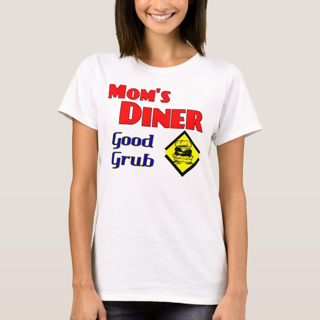 T-shirt Le dîner de maman Good Grub Retro Restaurant (Devant)
