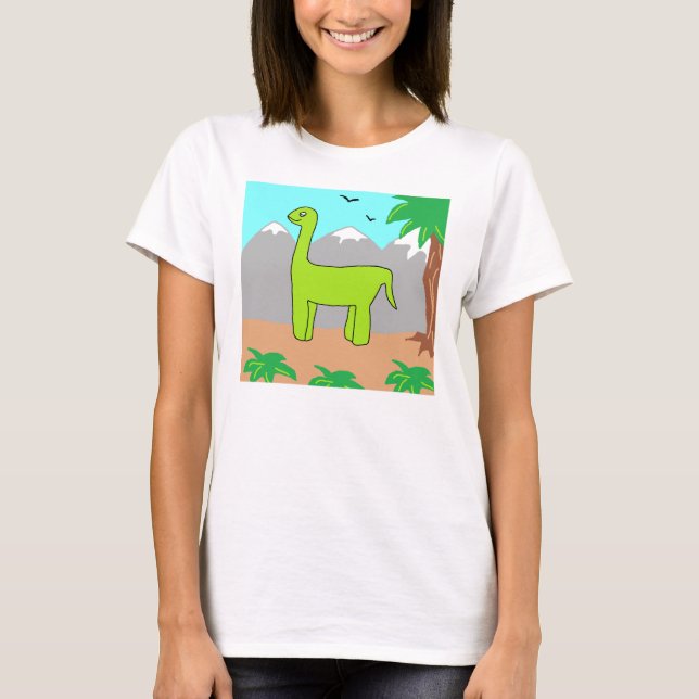 T-shirt Le dinosaure heureux (Devant)