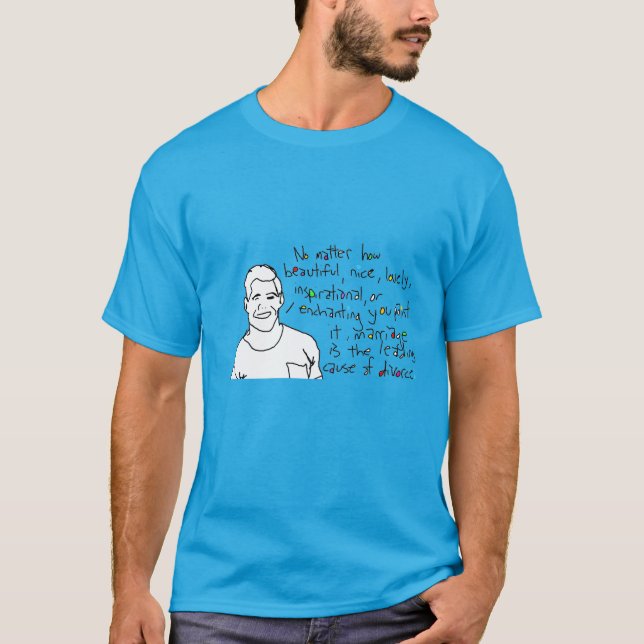 T-shirt Le Divorce De Fleurs Se Décomposer Peut Être Plutô (Devant)