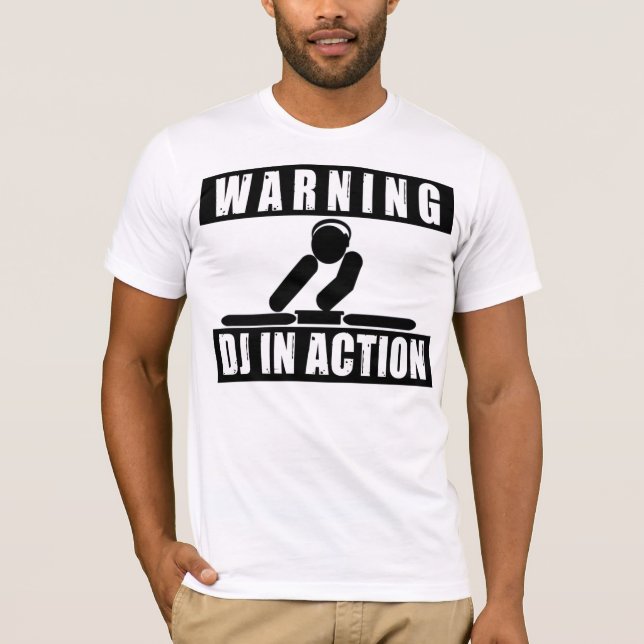 T-shirt Le DJ dans l'action (Devant)