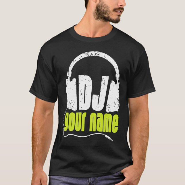 T-shirt Le DJ personnalisé toute musique nommée MOIS de (Devant)
