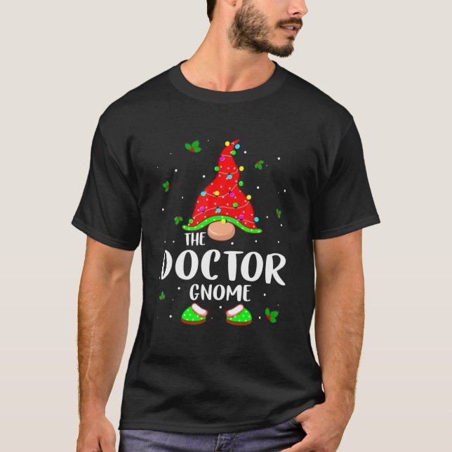 T-shirt Le docteur Gnome Noël Pyjama famille de jumelage (Devant)