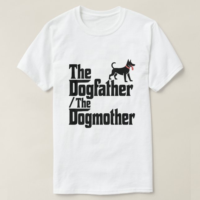 T-shirt Le Dogfather La Dogmère Funny Pet Parent (Design devant)