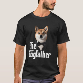T-shirt Le Dogfather Shiba Inu Shiba Inu Propriétaire Chie