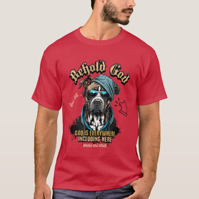 T-shirt Le don de fille Chien et Dieu (Devant)