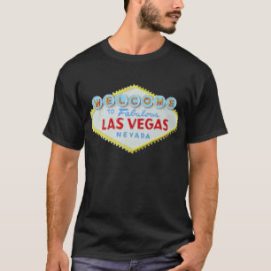 T-shirt Le double de signe de Las Vegas a dégrossi pièce