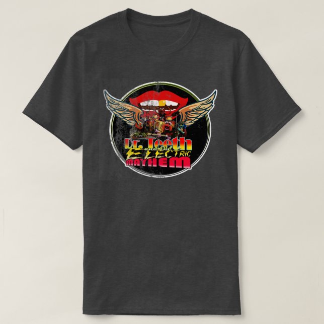 T-shirt Le Dr Teeth et l'Electric Mayhem en détresse (Design devant)