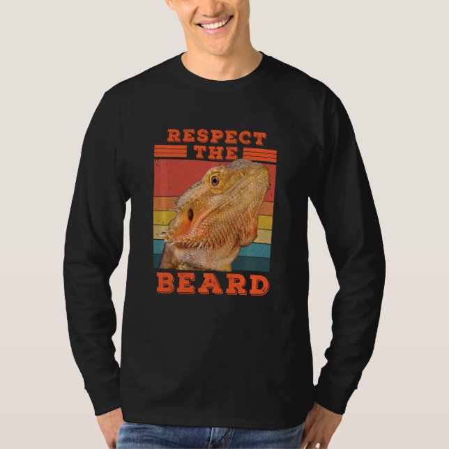 T-shirt Le Dragon À Portes Respecte Le Lizard De Barbe Et  (Devant)