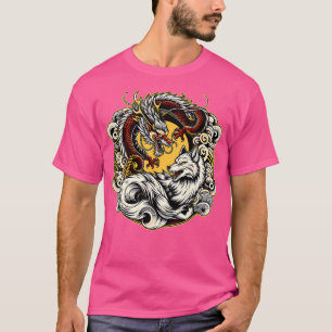 T-shirt Le dragon japonais Fox Kitsune à neuf queues