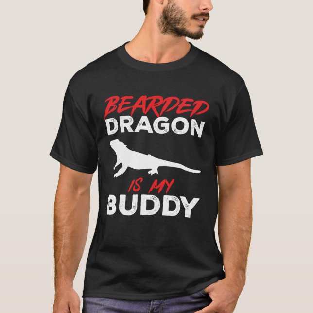 T-shirt Le Dragon Lézard De Mon Époux (Devant)