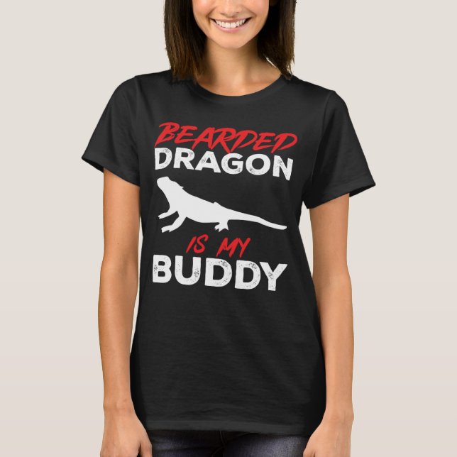 T-shirt Le Dragon Lézard De Mon Époux (Devant)