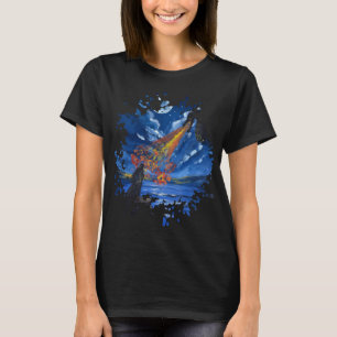 T-shirt Le dragon - Œuvre d'art faite main 
