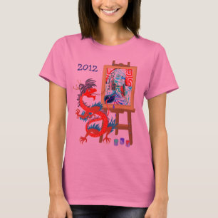 T-shirt Le dragon peint votre chemise de modèle de