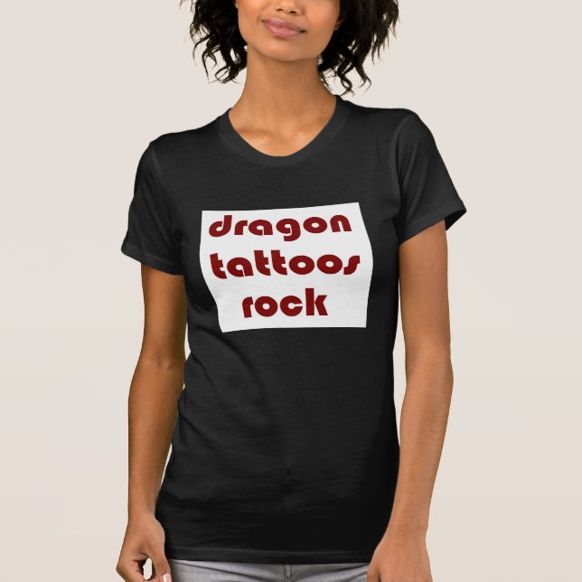T-shirt le dragon tatoue la roche (Devant)