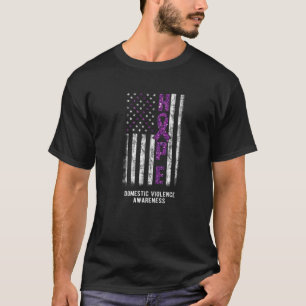 T-shirt Le Drapeau Américain Cancer Du Sein Et Violence Do
