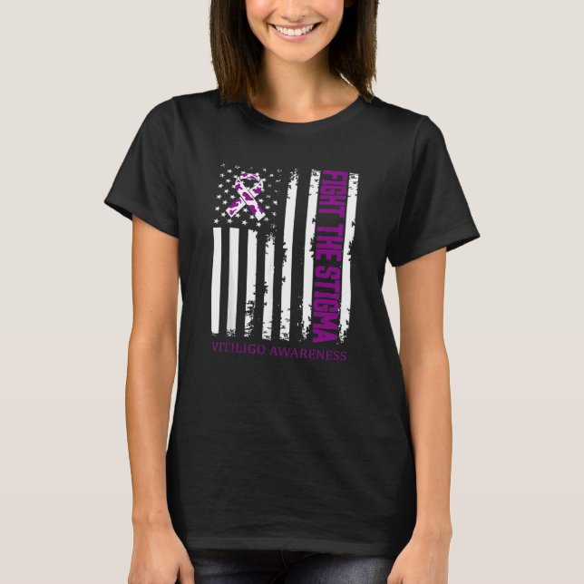 T-shirt Le Drapeau Américain Lutte Contre La Stigma Vitili (Devant)
