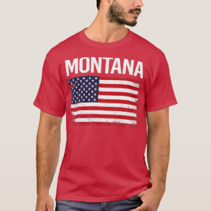 T-shirt Le drapeau américain Montana