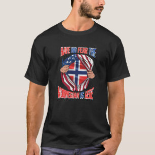 T-shirt Le Drapeau Américain N'A Pas Peur Que Le Norvégien