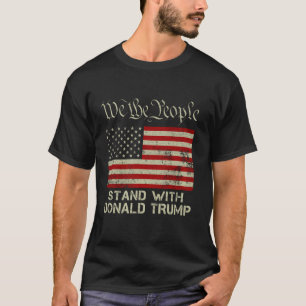 T-shirt Le Drapeau Américain Nous Le Peuple Avec Donald Tr
