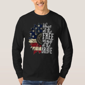 T-shirt Le Drapeau Américain Patriot À La Maison De La Lib